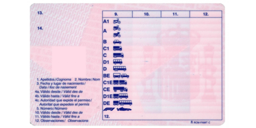 Tipos de carnet de conducir y requisitos 1